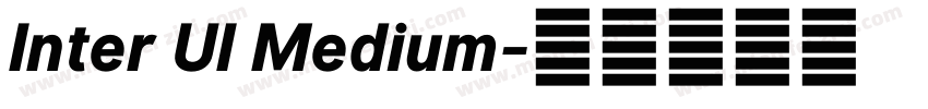 Inter UI Medium字体转换